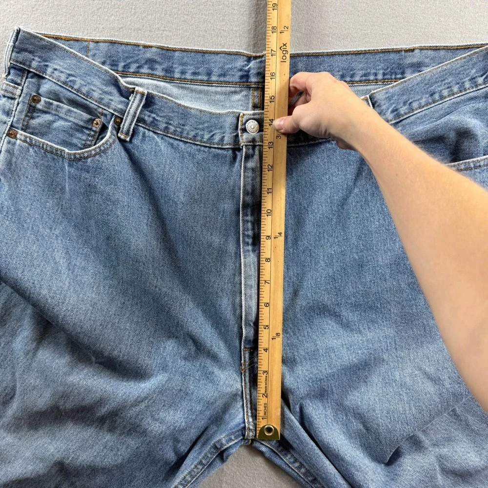 Levi's 550 Jeans Mens 44x33 Blue Relaxed Fit Tapered Leg Denim